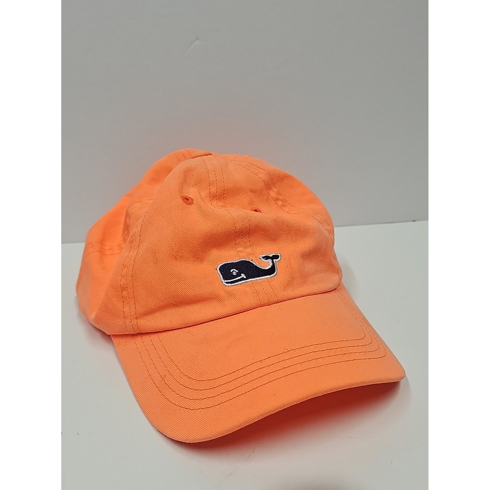 Vineyard Vines Hat Whale Logo Cap Adult Adjustable One Size Orange